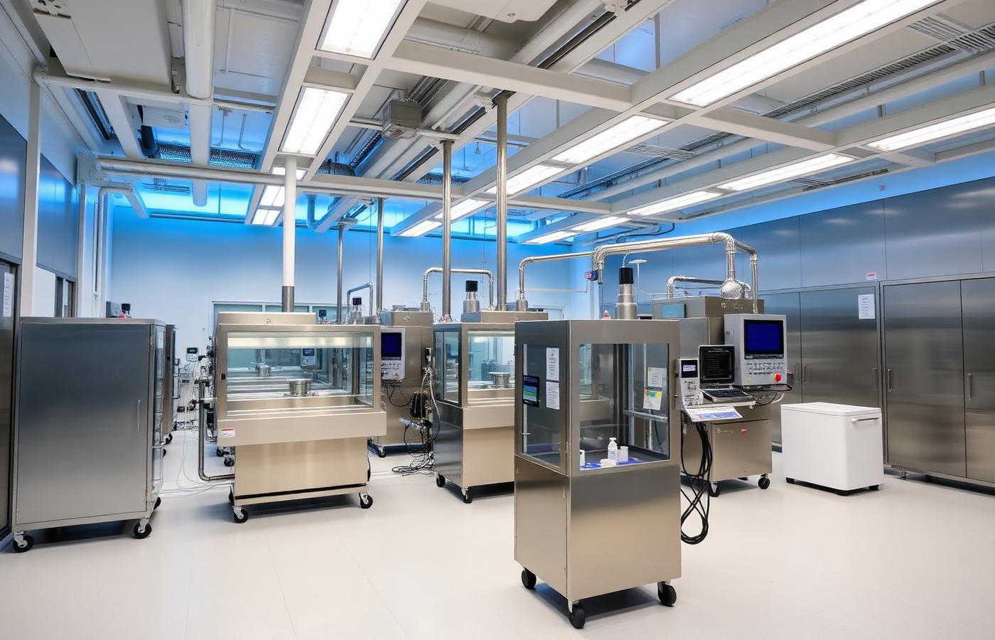 Modern pharmaceutical manufacturing facility